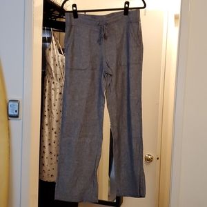 Athleta linen pants dark chambray